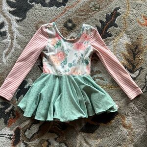 Cheeky Plum Floral and Striped Dance Costume